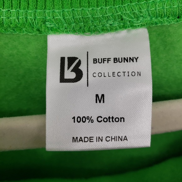 Buffbunny Catalyst Stitch Cropped Sweatshirt M Pullover Crop Crew Franki Green - Picture 5 of 9